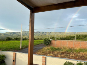 Chalé vista da serra